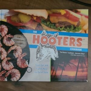 Hooters Cookbook with Blue and Orange Cover